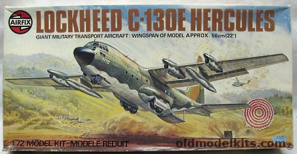 Airfix 1/72 Lockheed C-130E Hercules - USAF or RAF C-130K Hercules C. Mk 1 Lyneham Wing UK 1976, 09001-0 plastic model kit